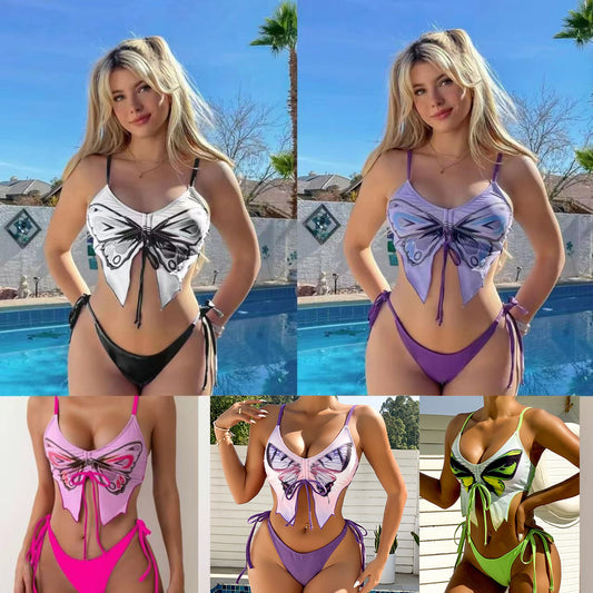 Women's Bow Ins Style Split Bikini Suit