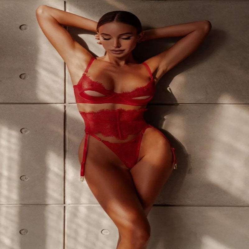 Women's Small Anti Sagging Bra Three Piece Set