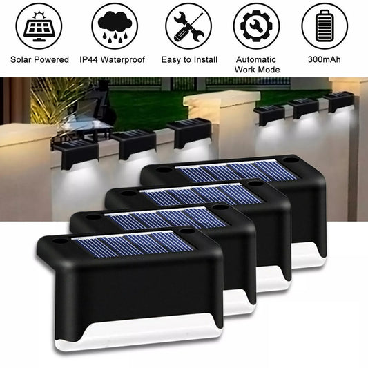 Solar LED Bright Deck Lights Outdoor Garden Patio Railing Decks Path Lighting Outdoor Garden Light Deck Lamp Solar Stairs Light