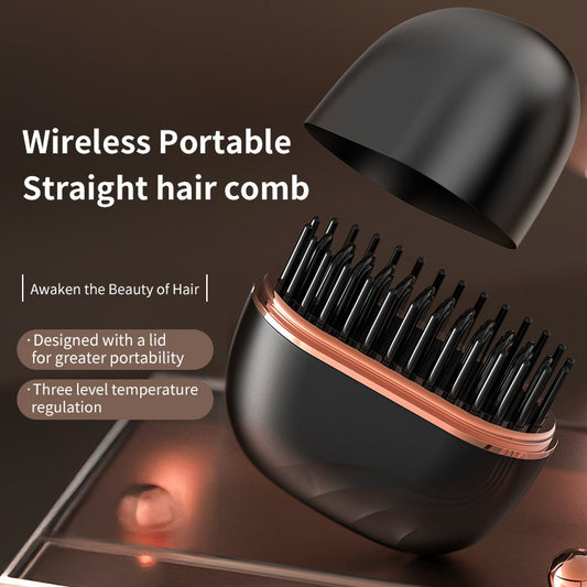 Mini Hair Straightening Comb Wireless Charging Portable Multifunctional Hair Care Not Hurt Hair Styling Comb Hair Straightener