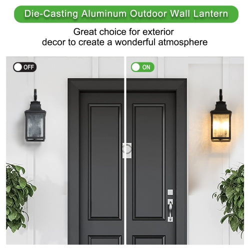 Large Outdoor Wall Light With Glass Supports Many Types Of Bulbs In 1 Pack Unavailable Platforms- Temu