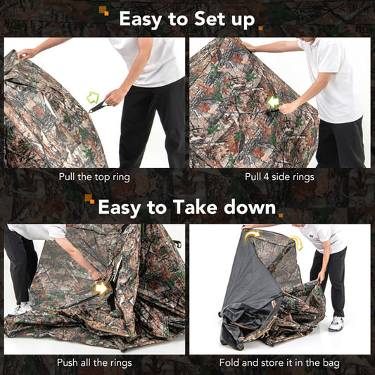 360 Degrees One Way See Through Ground Hunting Blind For Deer And Turkey Hunting
