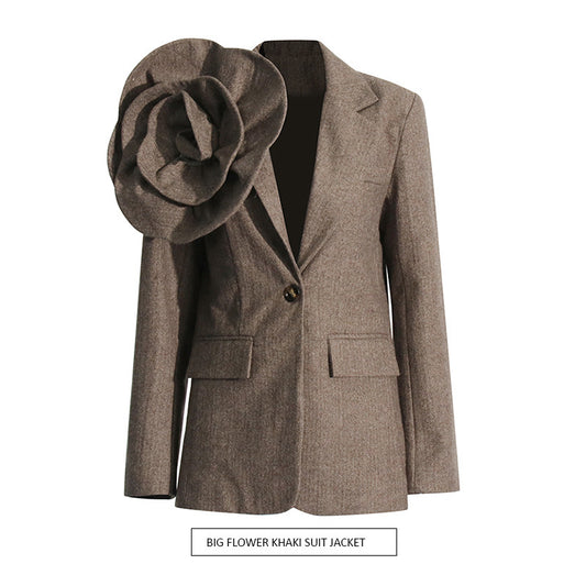 New Three-dimensional Flower Casual Suit Jacket