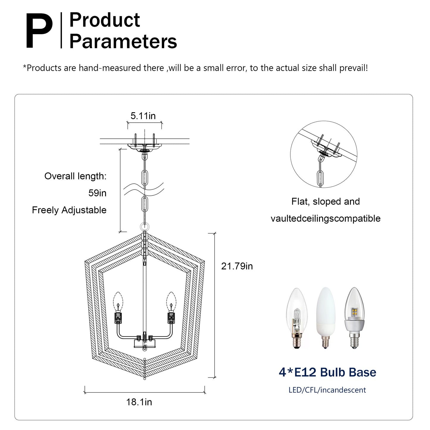 4-Light Farmhouse Kitchen Chandeliers, Vintage Cage Light Fixture Adjustable Height Chandeliers For Dining Room Hallway Foyer Entryway E12 Bulbs Not Included-GOLD MATTE BLACK