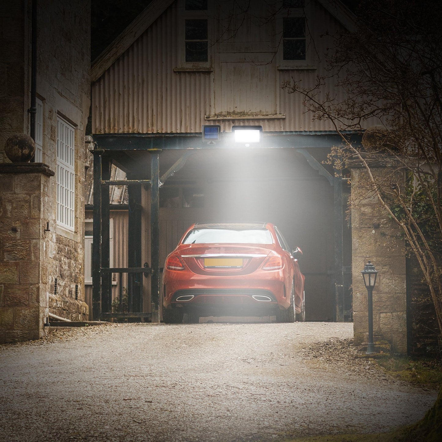 Solar Powered Wall Lights Outdoor Motion Sensor Lamp IP65 Waterproof Dusk To Dawn Sensor Light For Front Door Deck