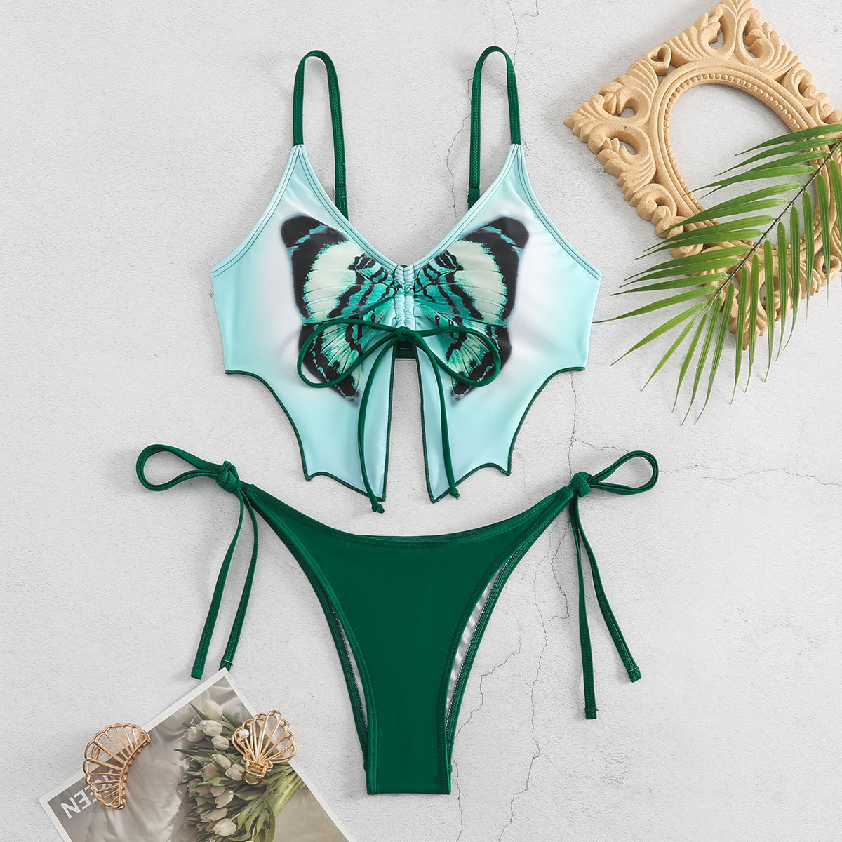 Women's Bow Ins Style Split Bikini Suit