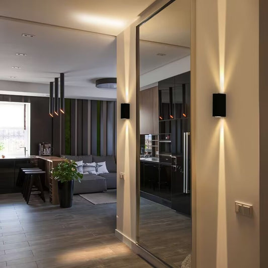 Artistic Wall Lamp Outdoor Waterproof Beam Light Double-headed Outdoor Wall Lamp Gate Wall Washer Spotlight Stairs