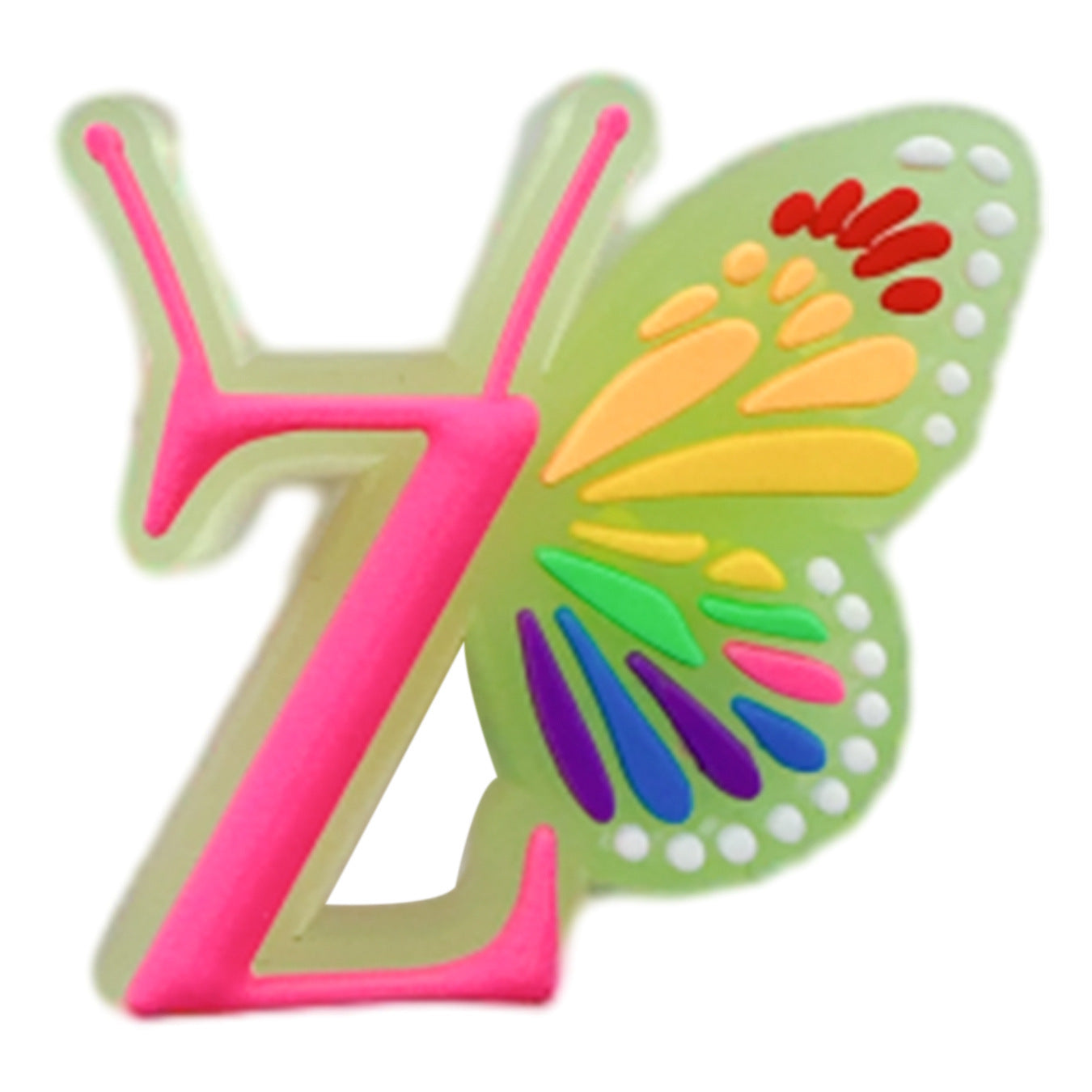 Letter Luminous Butterfly Shoe Ornament Shoe Buckle