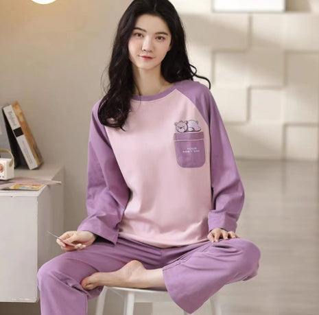 Home Wear Women's Plus Size Cartoon Loose Outfit Outer Wear