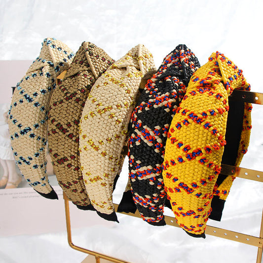 Japanese and Korean net red grass knitting hair hoop