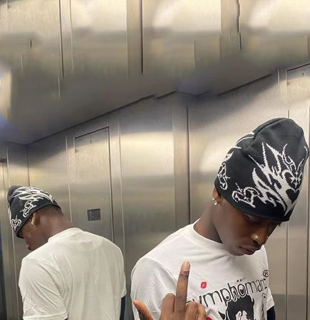 Jacquard Knitted Hat Hip Hop Men's And Women's Same Casual Stretch Keep Warm