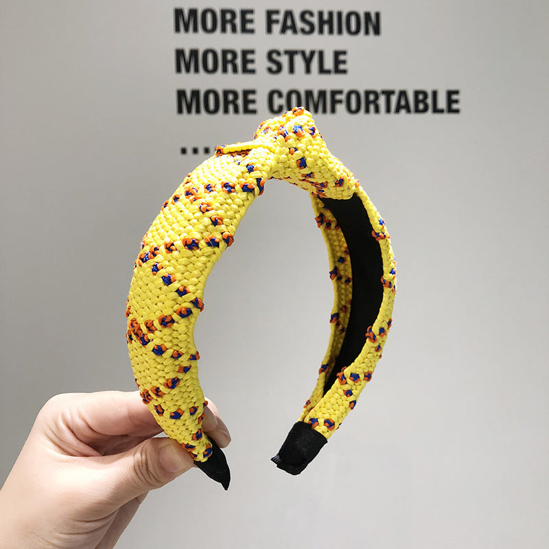 Japanese and Korean net red grass knitting hair hoop