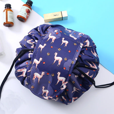 Animal Printing Large Capacity Drawstring Lazy Cosmetic Storage Bag