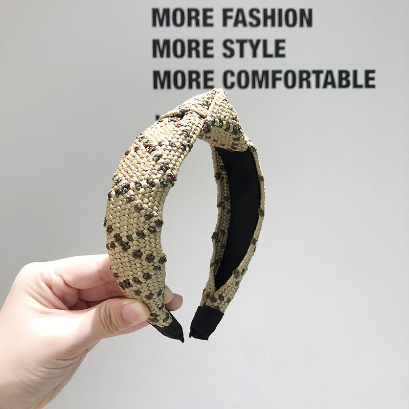 Japanese and Korean net red grass knitting hair hoop