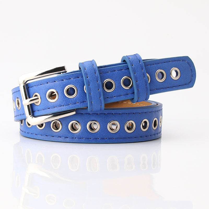New metal whole eye belt ladies belt