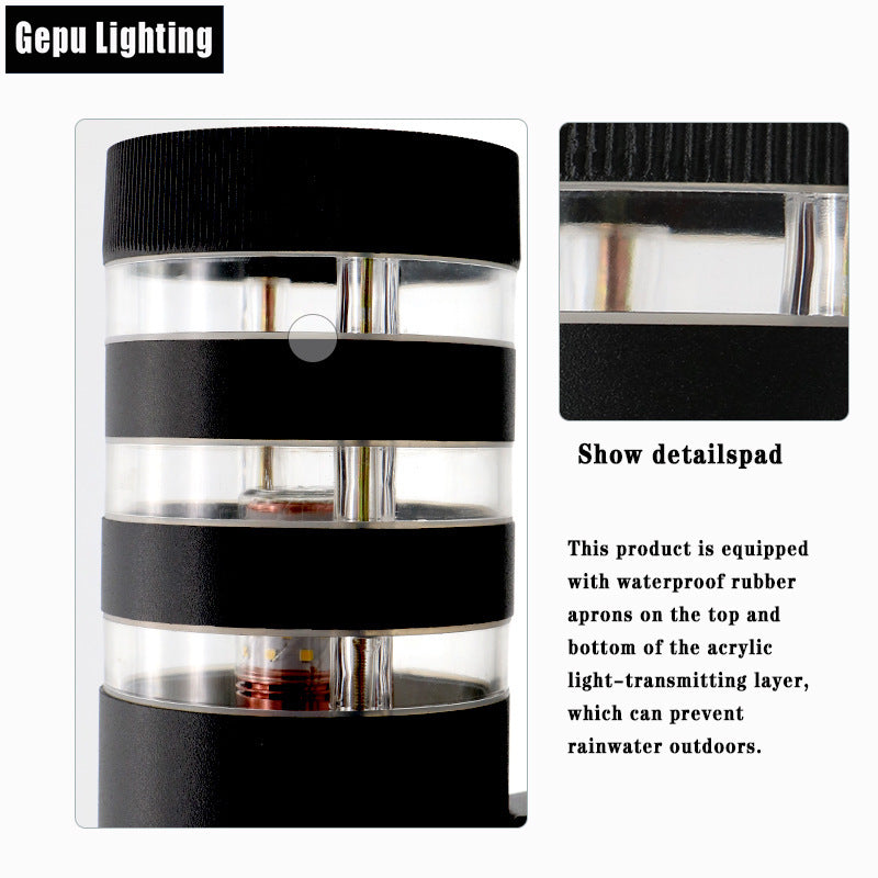 Outdoor Wall Light Waterproof Garden Light Double Head Corridor Lighting