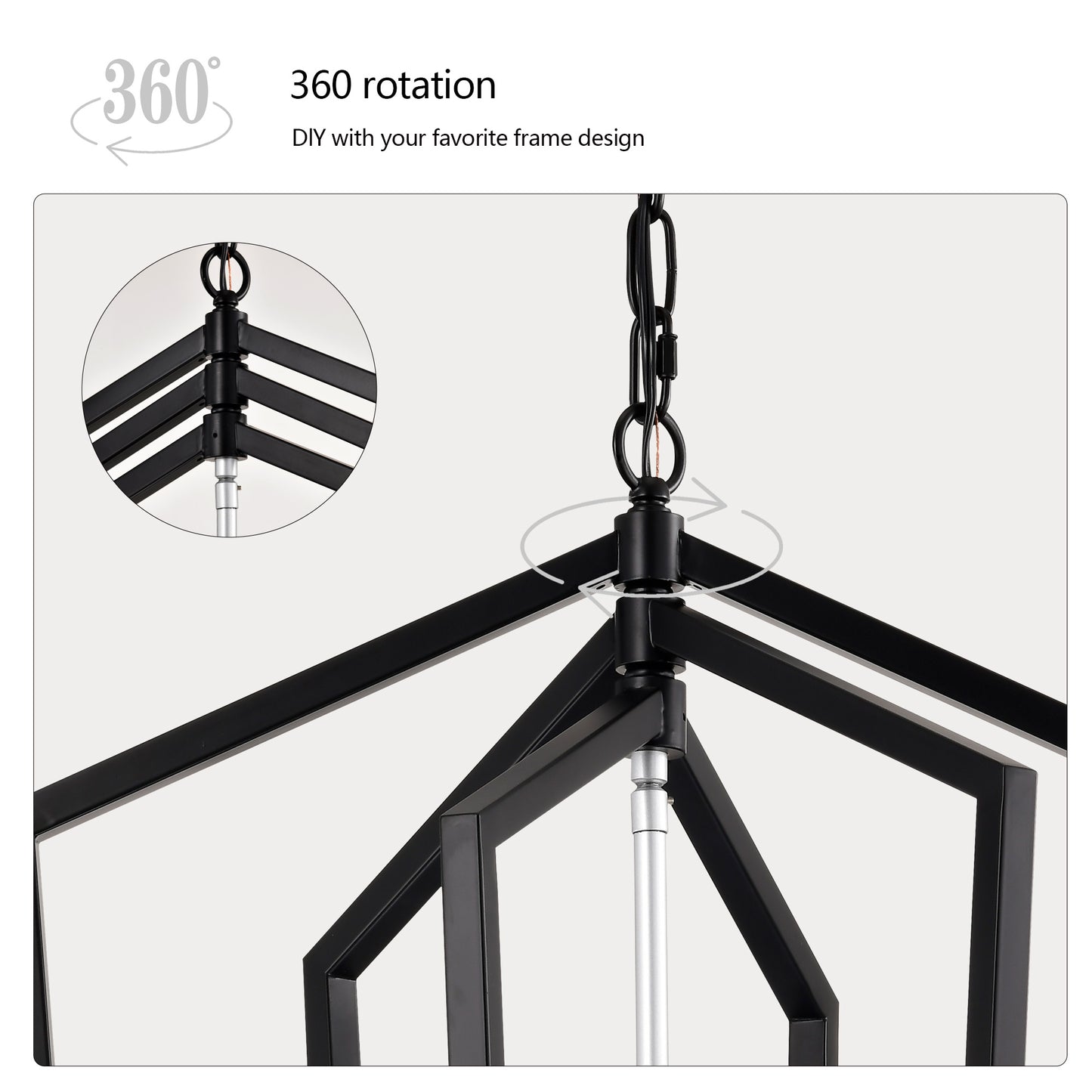 12-Light Farmhouse Kitchen Chandeliers, Matte Black And Sliver Vintage Rustic Cage Light Fixture Adjustable Height Chandeliers For Dining Room Hallway Foyer Entryway E12 Bulbs Not Included