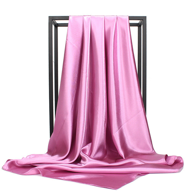 90cm Satin Monochrome Big Square Scarf