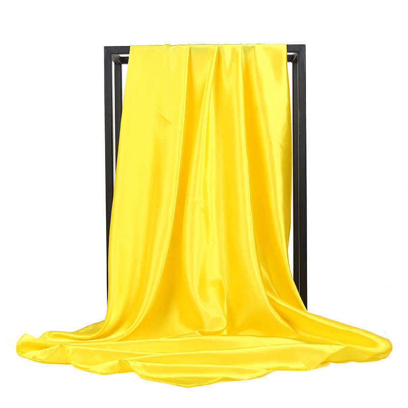 90cm Satin Monochrome Big Square Scarf