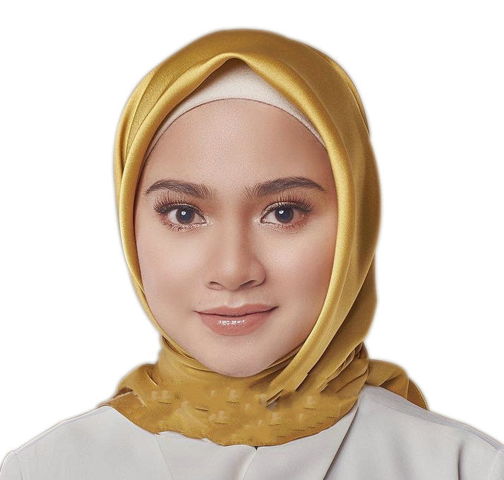 90cm Satin Monochrome Big Square Scarf