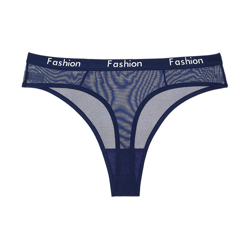 Thong Feminine Mesh Transparent Low Waist Sports Seamless Panties