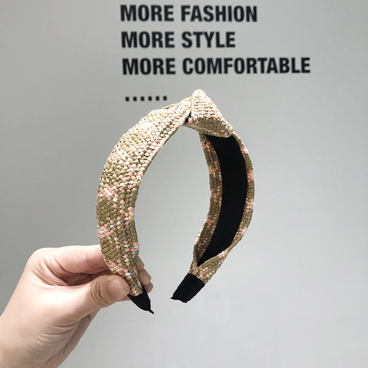 Japanese and Korean net red grass knitting hair hoop