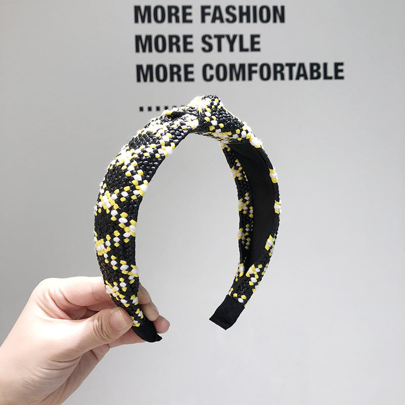 Japanese and Korean net red grass knitting hair hoop