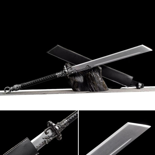 Authentic Sword Blade Integrally Forged Two-Handed Blade Embroidered Spring Saber Tang-Style Horizontal Saber Battle Saber Mo Saber Cold Weapon Unsharpened