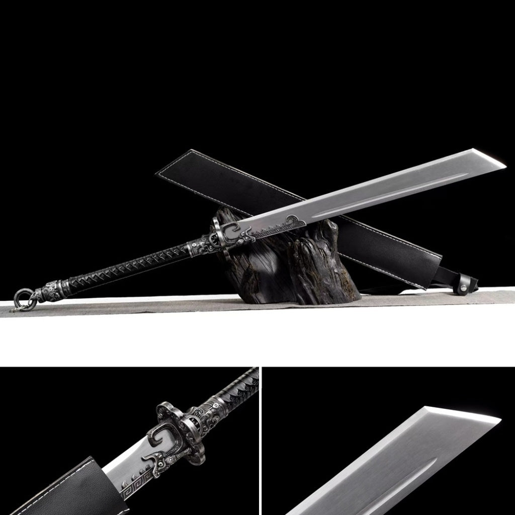 Authentic Sword Blade Integrally Forged Two-Handed Blade Embroidered Spring Saber Tang-Style Horizontal Saber Battle Saber Mo Saber Cold Weapon Unsharpened
