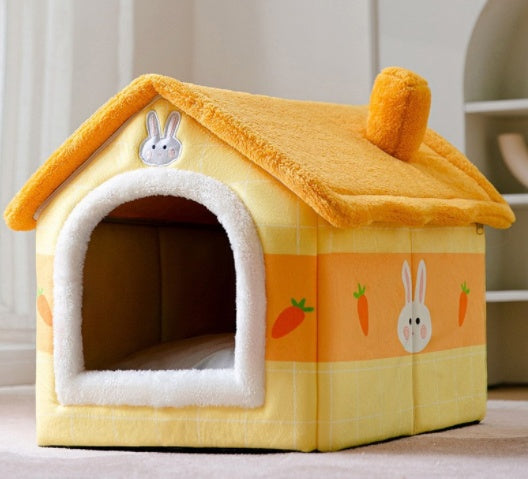 Foldable Dog House Pet Cat Bed  Dog Villa Sleep Kennel Removable Nest Warm Enclosed Cave Sofa Pets Supplies