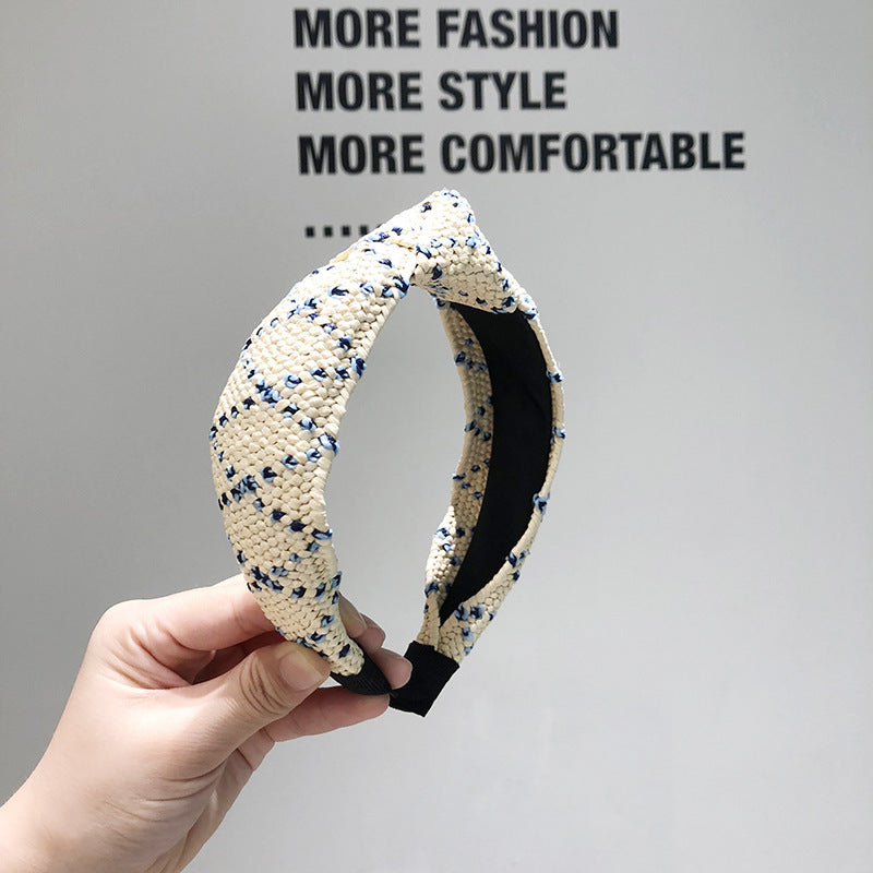 Japanese and Korean net red grass knitting hair hoop