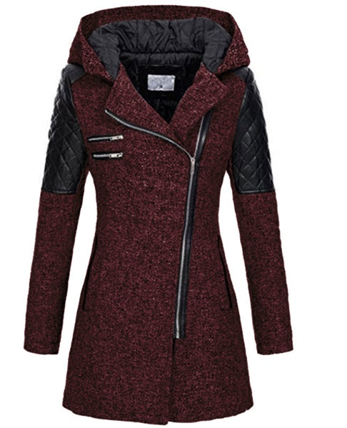 WOMEN'S WARM HOODED COAT