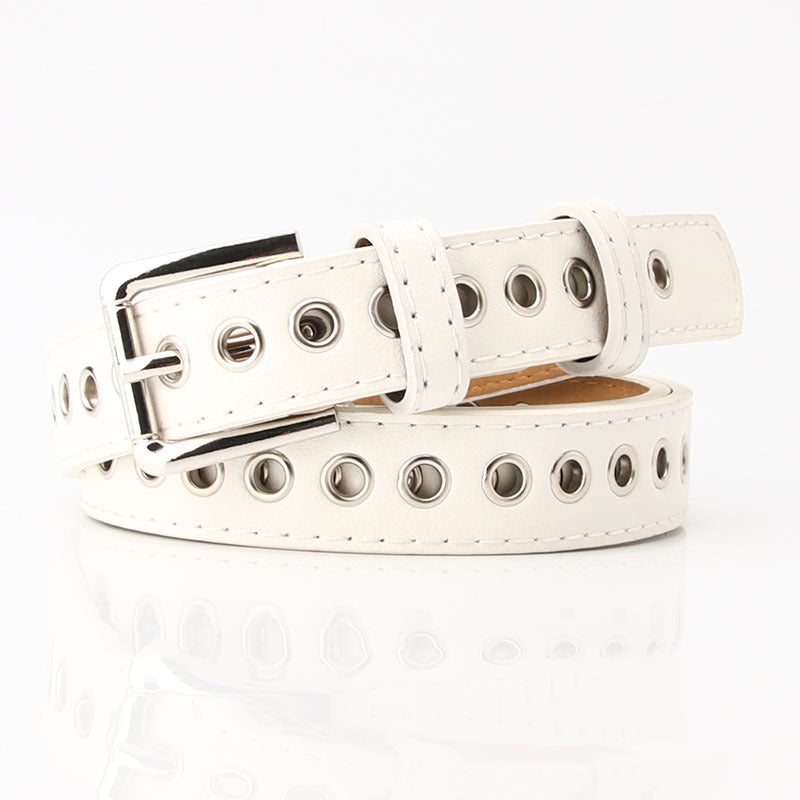 New metal whole eye belt ladies belt