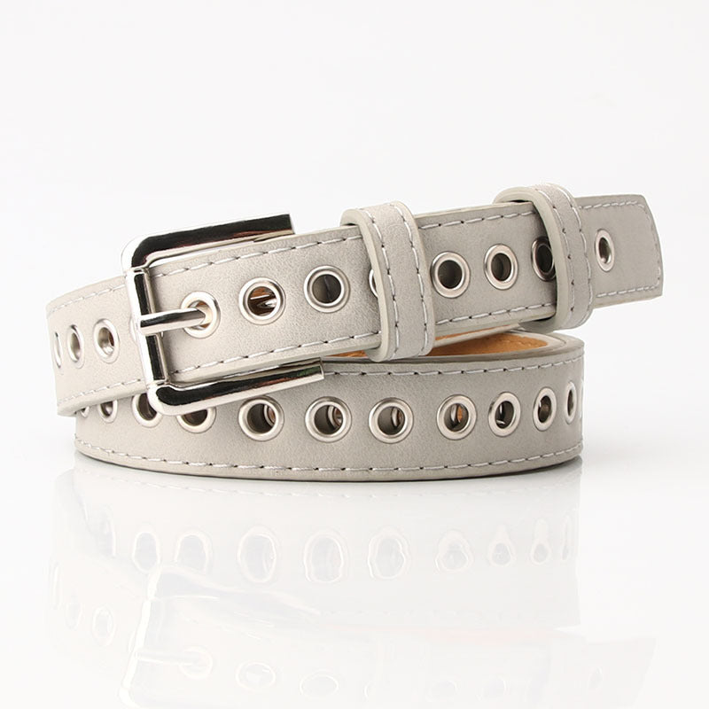 New metal whole eye belt ladies belt
