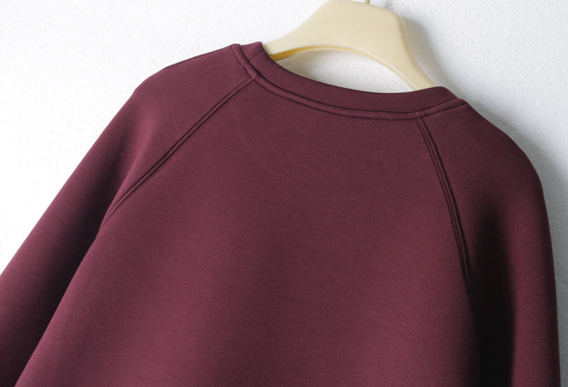 Casual Sports Suit Long-sleeved Sweater With Cropped Pants