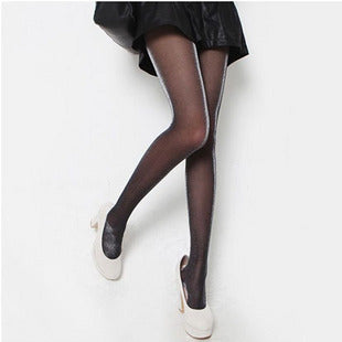 Color Silver Silk Pantyhose Sexy Core Silk Anti-hook Female Bottoming Socks