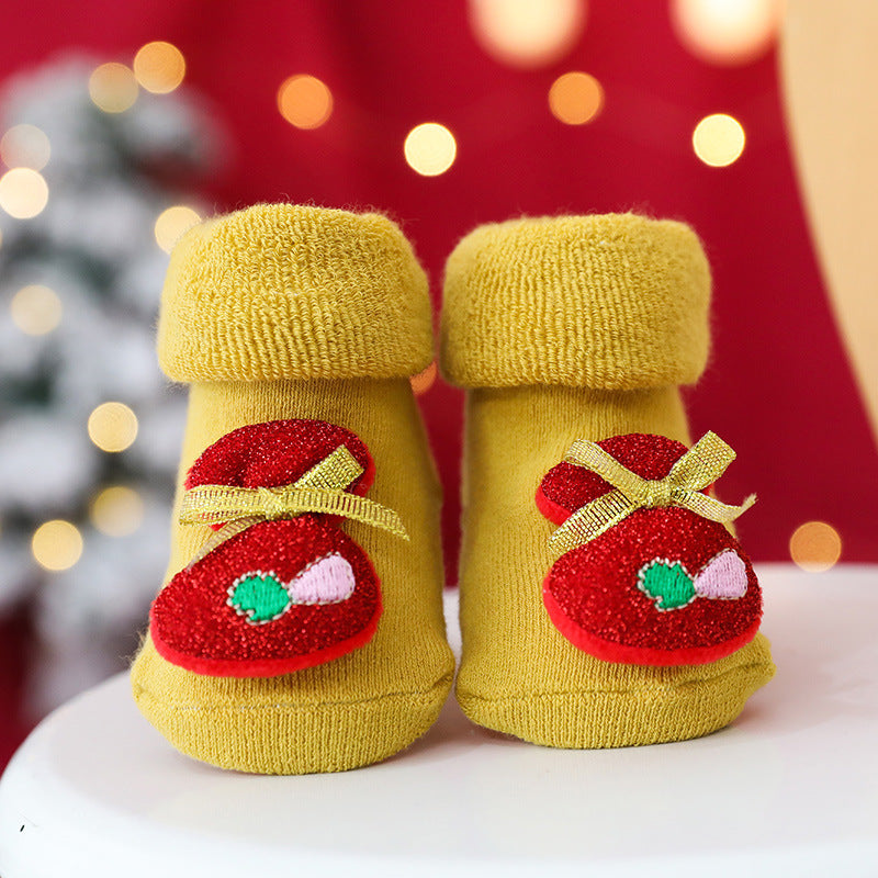 Autumn And Winter Terry Thickened Glued Non-slip Baby Floor Socks