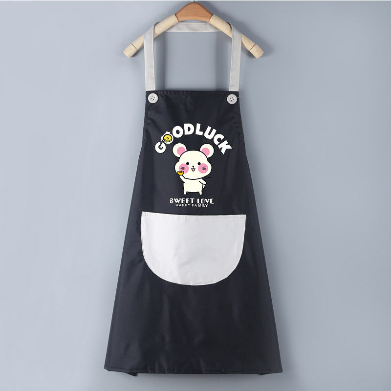 Waterproof PVC Waistband Cartoon Apron Cleaning Overalls