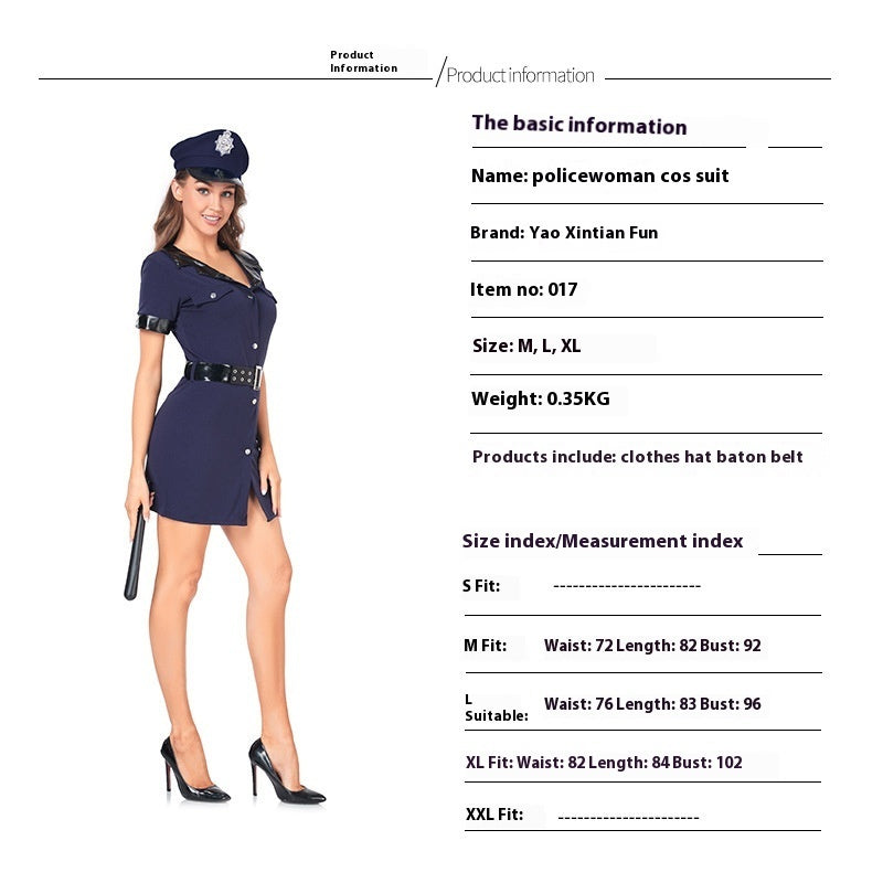 Police Clothes Role Play Halloween Performance Wear