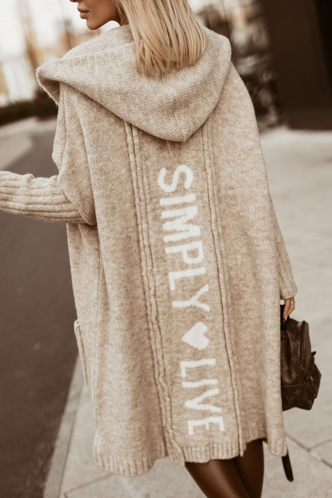Hooded Long Cardigan