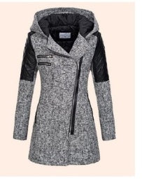 WOMEN'S WARM HOODED COAT