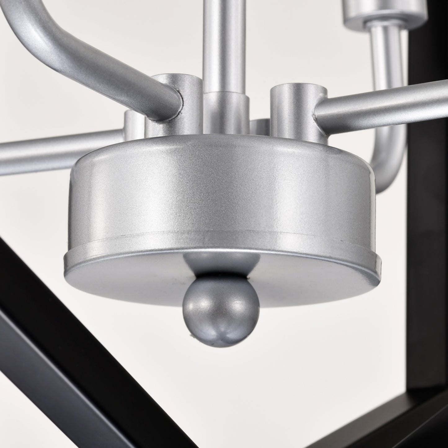 12-Light Farmhouse Kitchen Chandeliers, Matte Black And Sliver Vintage Rustic Cage Light Fixture Adjustable Height Chandeliers For Dining Room Hallway Foyer Entryway E12 Bulbs Not Included