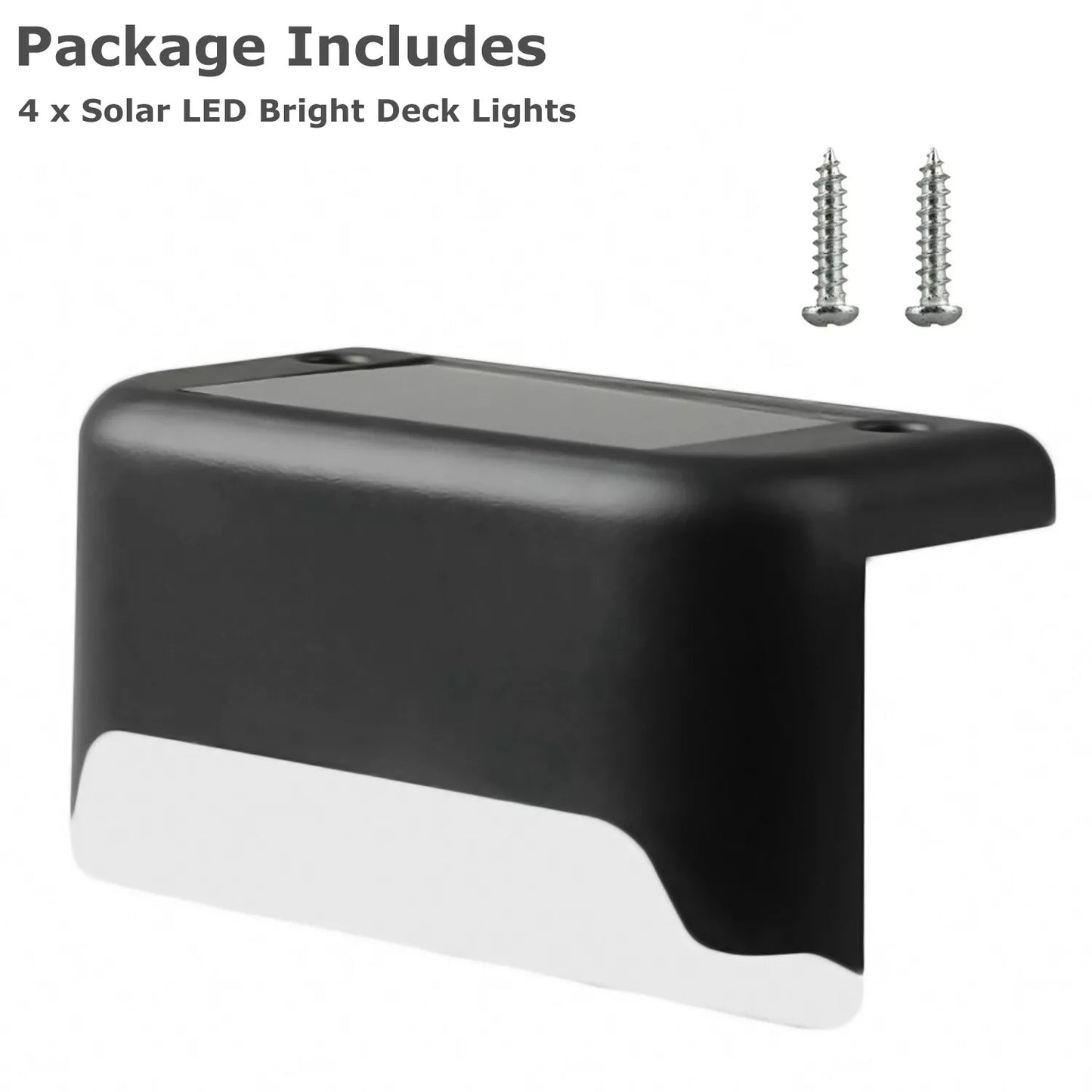 Solar LED Bright Deck Lights Outdoor Garden Patio Railing Decks Path Lighting Outdoor Garden Light Deck Lamp Solar Stairs Light