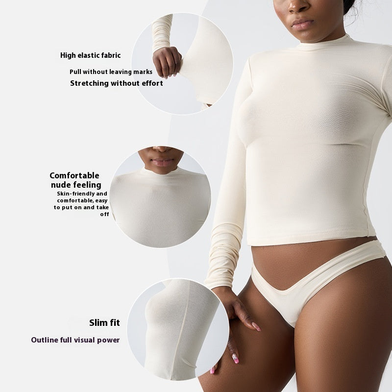 Round Neck Fitness Yoga Wear Slim Looking Base Sports