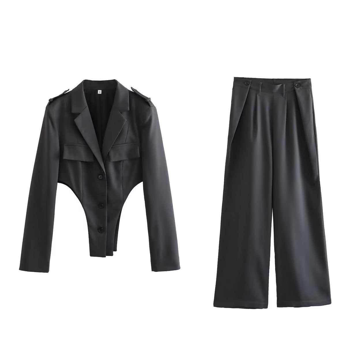 Hollow Coat Set Two-piece Pants Suit