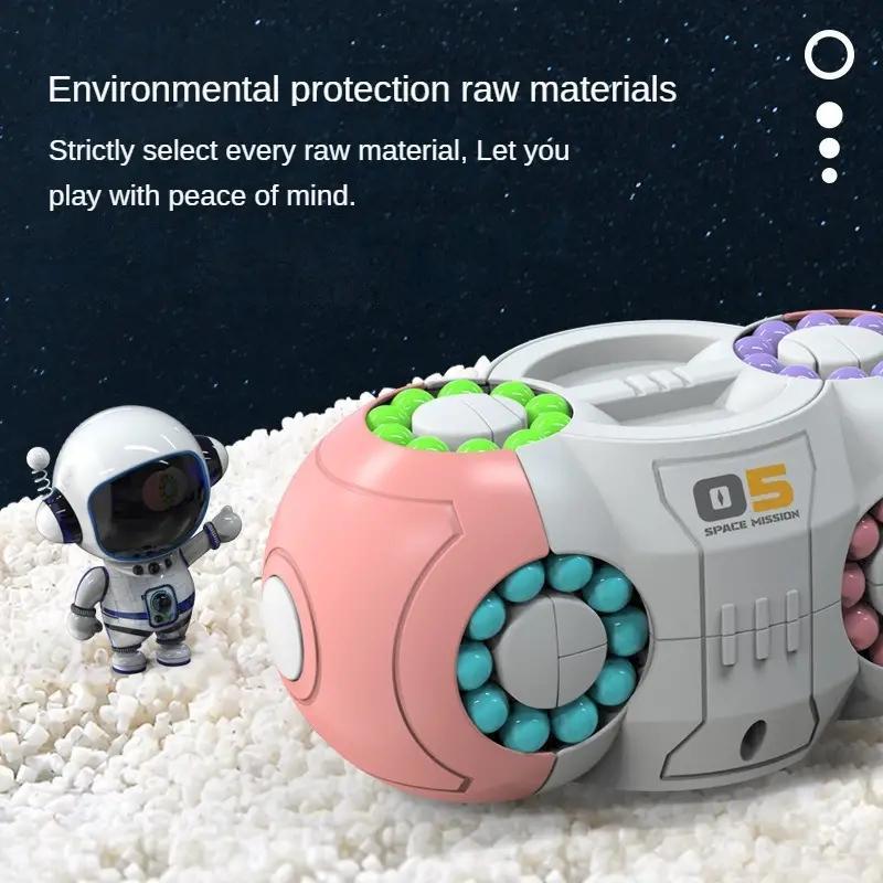 Decompression Toy, Three-dimensional Magic Bean Fingertip Magic Cube Puzzle Toy For Kids Children Student Adult As Birthday Gift Rubik's Cube