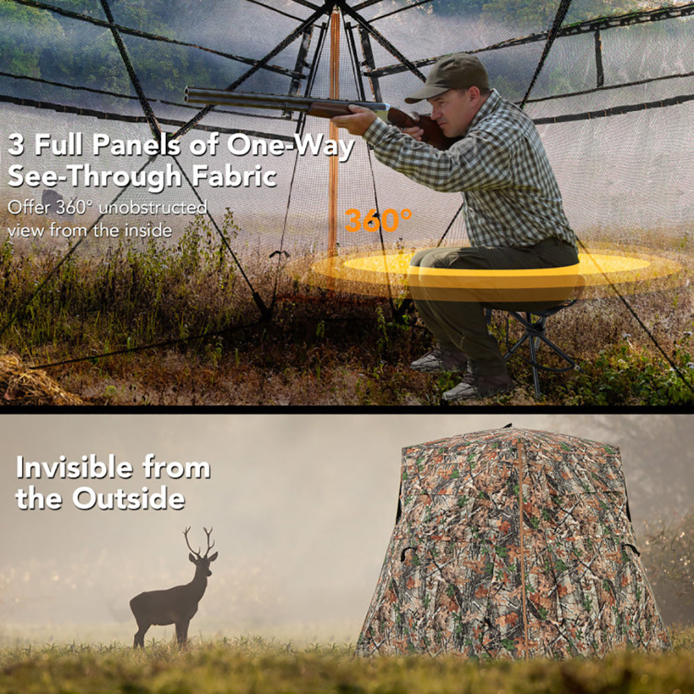360 Degrees One Way See Through Ground Hunting Blind For Deer And Turkey Hunting