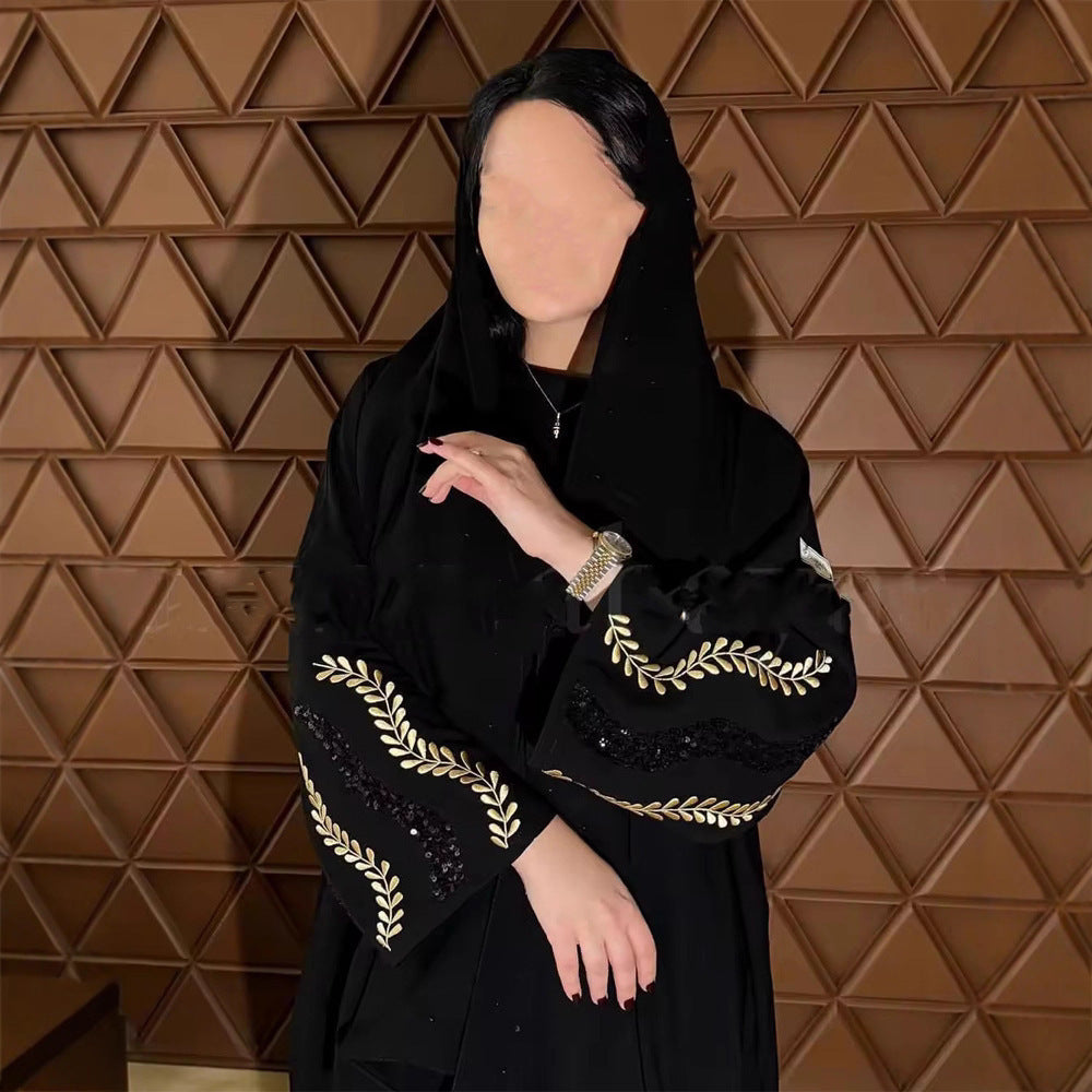 Middle East Dubai Women's Embroidery Embroidery Robe Fashion Outerwear