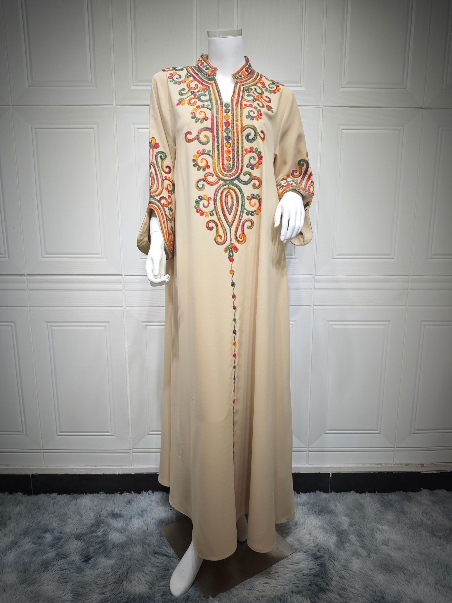 Autumn And Winter Embroidery Rope Embroidery Middle East Dress