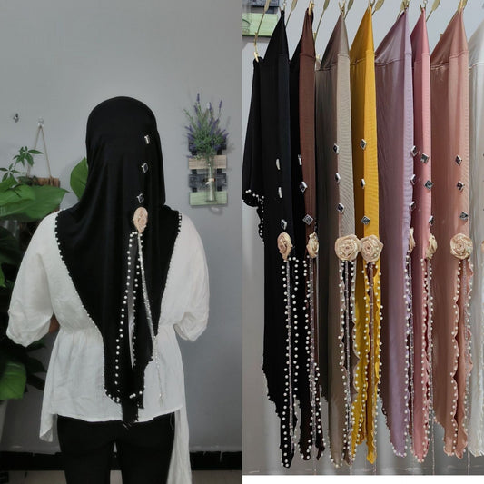 Dry Rose Soft Brim Split Swallowtail Large Scarf